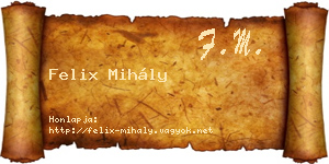 Felix Mihály névjegykártya
