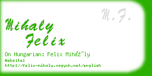 mihaly felix business card